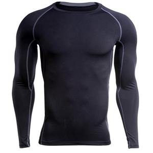 T-shirt de sport ajusté pour homme, logo personnalisé, vêtements de compression pour la gym, respirant, vente en gros, rashguard unisexe - Product Image 4