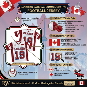 Camiseta de Fútbol de Canadá Unisex Blanca y Roja 100% Poliéster Malla Transpirable Cuello en V Manga Corta para Verano - Product Image 6