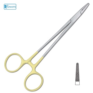 Portaagujas de Madera Crile F7-287 de 6 Flores, Instrumento Quirúrgico Manual de Clase II con Certificación CE para Cirugía General, 15.2cm, ISO 2015 - Product Image 1