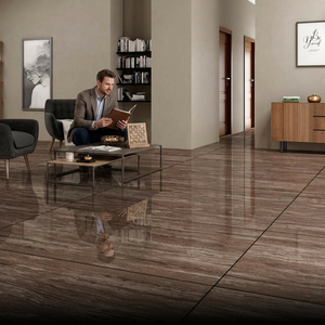 Pine Choco <b>Wood</b> Look Porcelain Tiles 20mm 60x120cm Glossy Flooring for Modern Contemporary Interiors & Outdoor Use - Product Image 5