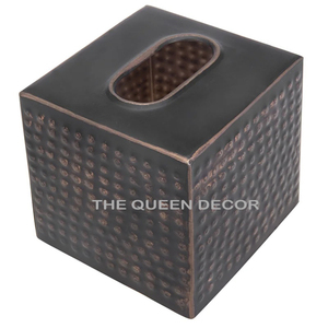 Latest Design Square Shape Gold Steel Metal <b>Tissue</b> <b>Paper</b> Box Tableware Hotel Use Restaurant Decoration - Product Image 3