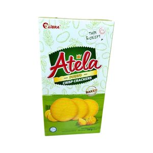 HALAL ISO ATELA Potato Crispy Crackers 150g Salty Sweet Taste <b>Sachet</b> Box Packaging FMCG Product - Product Image 1