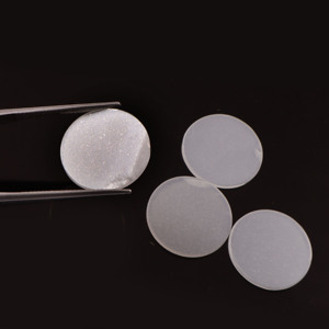 Disco Plano en Forma de Moneda de Piedra Lunar Blanca Natural de 16x16 mm, Calibrado, Calidad AAA, Hecho a Mano en India, para Fabricación de Joyería - Product Image 2