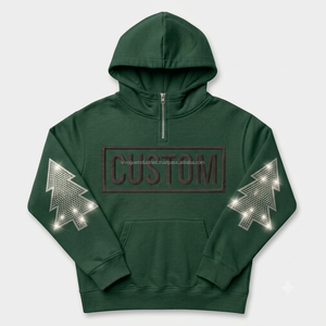เสื้อฮู้ดดี้ผ้ากำมะหยี่คอตตอน 100% ปักโลโก้ตามสั่ง แห้งเร็ว มีกระเป๋า ขายส่ง เสื้อสวมหัวแบบยูนิเซ็กส์ สีดำ - Product Image 1