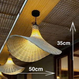 Eco Bamboo Lantern-Lámpara decorativa tejida natural de Vietnam - Product Image 4