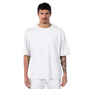 Logo personnalisé 100% coton à manches courtes Vintage lavé grande taille surdimensionné imprimé T-shirts pour hommes 230g polyester/coton matériel - Product Image 1