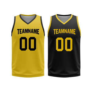 Maillot de basket-ball réversible personnalisé 100% polyester respirant pour hommes, ensemble uniforme d'entraînement - Product Image 2