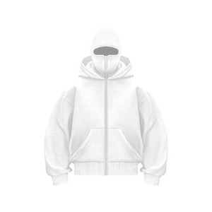 Balaclava Full-Zip Hoodie – Heavyweight Techwear Ski Mask Hooded Sweatshirt Streetwear - Product Image 2