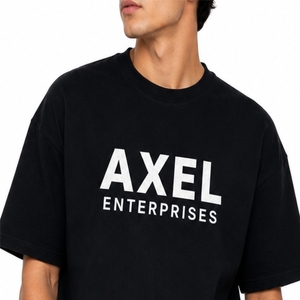 เสื้อยืดโอเวอร์ไซส์ผู้ชาย ผ้าฝ้าย สตรีทแวร์ เนื้อหนา ใส่สบาย คอกลม ผ้าเนื้อนุ่ม ทรงหลวม สำหรับผู้ชาย - Product Image 5