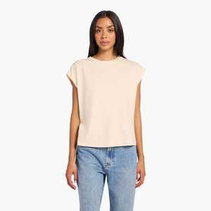 Camiseta de Manga Corta Personalizada para Mujer, Estilo Jersey, Color Sólido, Verano, Logotipo Personalizado, Top Corto, Moda Boutique - Product Image 1