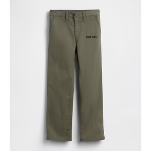 Pantalones de Uniforme Escolar Modernos, Corte Recto y Relajado, Color Caqui - Product Image 6