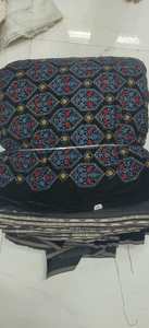 Tissu de créateur en velours à texture douce 9000 avec 44 motifs brodés, finition brillante pour robe de soirée de luxe - Product Image 2