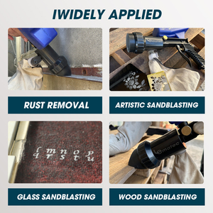 Taiwan Made LEMATEC Air Sandblaster Kit with Dust-Free Nozzle and Storage Bag - Product Image 3