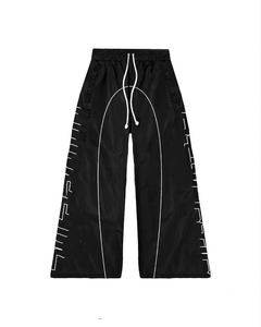 New Arrival Custom Men's Black 74 Printed Tracksuit <b>Set</b> Sporty Windbreaker Jacket With Drawstring Pants Breathable Polyester - Product Image 4