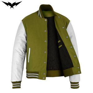 Veste universitaire de haute qualité pour homme, veste de baseball, uniforme scolaire, sweat-shirt décontracté, couleur unie, broderie de logo personnalisée - Product Image 2