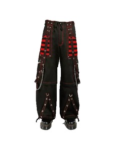 Pantalon Gothique Homme 2026 Noir avec Bretelles Roses Multiples Poches Taille Élastique Fermeture à Cordon Mode Automne - Product Image 3