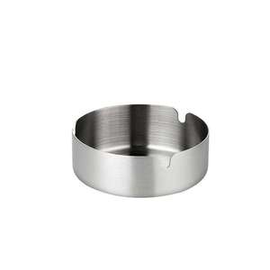 Cenicero Redondo de Acero Inoxidable de Diseño Clásico Marrón de Primera Calidad, Fácil de Limpiar, para Balcón, Jardín, Patio, Uso en Interiores, Disponible en Oferta - Product Image 3
