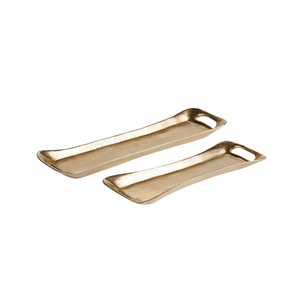 Wholesale Antique Gold Oval Metal <b>Tray</b> Hammered Decorative Coffee Table Serving <b>Tray</b> Vintage <b>Perfume</b> Vanity Storage <b>Tray</b> - Product Image 2