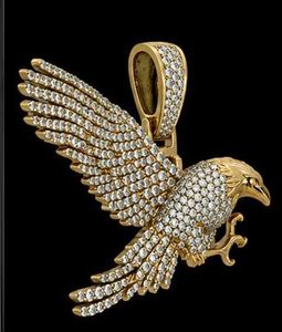 Orelia Iuxe Gold Plated Eagle Pendant Necklace <b>Iced</b> <b>Out</b> Zircon Brass <b>Chain</b> Jewelry Hip Hop for Men Gift - Product Image 3