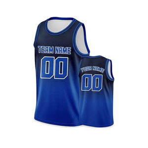 Custom Basketball Jersey Unisex Sleeveless Gradient Green Navy Sublimated Print Breathable Mesh 100% Polyester <b>Athletic</b> Fit - Product Image 3