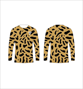 Camiseta de Manga Larga para Hombre, Diseño de Leopardo Amarillo y Negro, Estampado de Guepardo, Cuello Redondo, Estilo Casual, Ropa Deportiva, para Gimnasio y Entrenamiento - Product Image 2