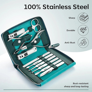 Kit de soin des ongles multifonctionnel avec instruments de soin professionnels, ensemble de manucure et pédicure en acier inoxydable - Product Image 6