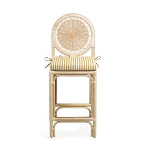 Nouveauté, meilleur prix, chaise de bar en rotin naturel écologique faite à la main avec coussin pour cuisine et bar, d'un fabricant vietnamien - Product Image 1