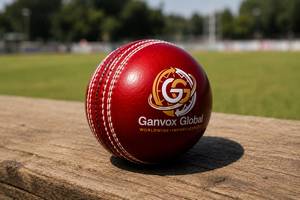 Pelota de Cricket de Cuero Rojo, Ligera, No Tejida, de 40 mm de Grosor, Doble Costura, Núcleo de Corcho Premium, Ambidiestra, para Entrenamiento al Aire Libre - Product Image 3
