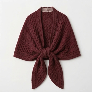 Chal de Punto Grueso de Imitación de Cachemira con Borlas para Otoño e Invierno, Estilo Étnico Europeo y Americano para Mujer - Product Image 5