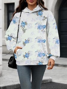 Sustainable Comfortable Activewear Daily Comfort Wear Stylish <b>Women</b> Digital Printed Custom Logo Front Spring/Autumn <b>Long</b> <b>Hoodies</b> - Product Image 6