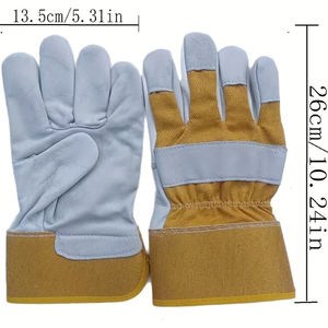 Guantes de Trabajo Industriales de Seguridad de Piel de Oveja y Cabra, Protección Completa para los Dedos, Antivibración, Talla Juvenil y Adulto - Product Image 2
