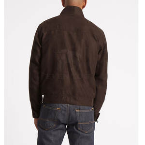 Blouson bomber homme uni, fermeture éclair intégrale, qualité supérieure, léger - Product Image 4