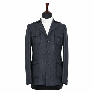 Mens Double Breasted Hunter Blazer <b>Crafted</b> Premium <b>Wool</b> Featuring Classic Four Pocket Design Tailored Fit Waterproof - Product Image 5
