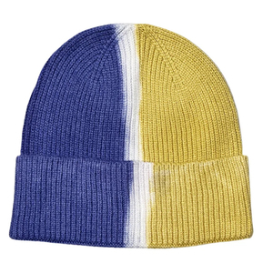 Gorro de punto suave con efecto tie-dye para mujer, gorro cálido de invierno con puño - Product Image 4