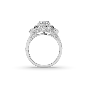 Custom 1.5Ct Lab Grown Diamond 925 Silver Gold Ring Round Cut <b>Unique</b> Style Lightweight Minimalist Jewelry <b>For</b> <b>Her</b> Ring - Product Image 2
