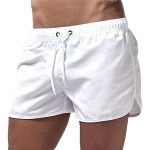 Pantalones Cortos para Hombre, Color Verde Lima Sólido, de Secado Rápido, con Cordón Ajustable, Cintura Media, Casuales, de Poliéster Tejido, Último Modelo - Product Image 3