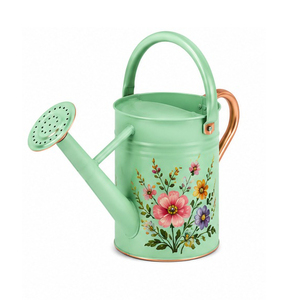 Arrosoir en métal avec peinture florale pour le jardinage, finition durable, capacité de 1,5 L - Product Image 4