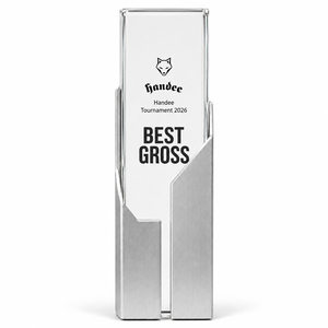 Trophée de golf de haute qualité, trophée de luxe, trophée en cristal haut de gamme, trophée de reconnaissance exécutive, trophée en cristal et métal gravé sur mesure - Product Image 3