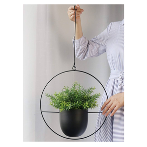 Pot à fleurs carré en fer noir pour décoration murale de jardin, idéal pour la maison et les hôtels. - Product Image 5