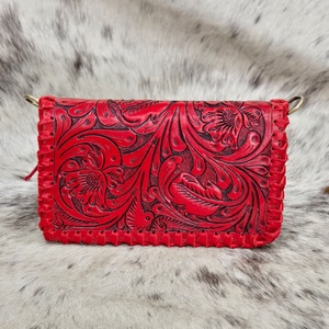 Nouveauté 2026 : Sacs à bandoulière en cuir véritable Venus pour femmes, décorés de lettres florales et d'ornements faits à la main - Product Image 3
