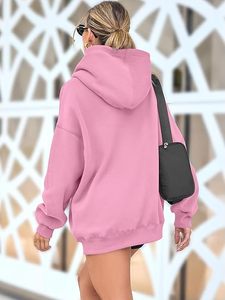 Sudadera Holgada con Capucha para Mujer, Diseño sin Logotipo, Sudadera de Forro Polar, Chaqueta Extra Grande para Mujer - Product Image 1