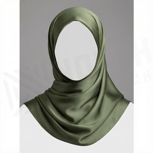 Hiyab de Seda Satinada de Color Sólido para Mujer, Suave al Tacto, para Uso Diario, Pañuelo Étnico de Oriente Medio - Product Image 6