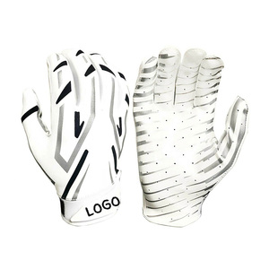 Gants de football ajustables avec paume en silicone pour une adhérence optimale, adaptés à toutes les conditions météorologiques, vente en gros - Product Image 1