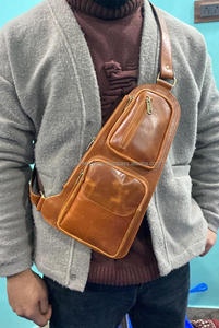 Real Handmade Full Grain Crunch Leather Vintage <b>Men</b> Sling Crossbody <b>Bags</b> High Fashionable Unique Travel <b>Messenger</b> Utility <b>Bag</b> - Product Image 5