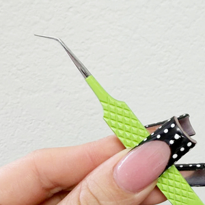 Pinzas para Pestañas de Alta Calidad, Pinzas para Pestañas de Acero Inoxidable, Color Verde Claro, Pinzas para Pestañas con Recubrimiento, Instrumentos de Belleza - Product Image 5