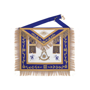 Delantal de la Francmasonería Past Master Blue Lodge, Directo de Fábrica, Calidad Premium, Elegante, Delantal Ceremonial para Usar en Ceremonias - Product Image 1