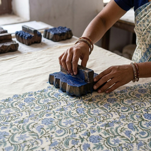 RIDHI Dark Salmon Organic Modern Handmade Hand Block Print <b>Quilted</b> <b>Throw</b> Blanket 100% Cotton Eco-Friendly Luxury Oversized - Product Image 4