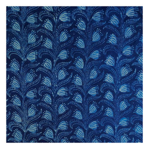 Best Selling Products Indigo Geometric Triangles Hand Block Printed Pure Cotton <b>Linen</b> Fabric for Apparels - Product Image 3