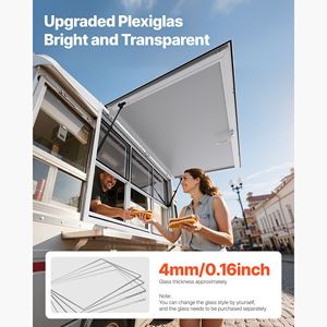 Finestra di Servizio in Lega di Alluminio 60x36 Pollici per Food Truck, Angolo di 85 Gradi, con 6 Funzioni Scorrevoli - Product Image 2
