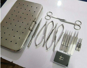 Surgical Stainless Steel Basic Micro Hand Surgery Instruments Set Micro <b>Needle</b> Holder Dissecting Scissors CE ISO Instruments - Product Image 1